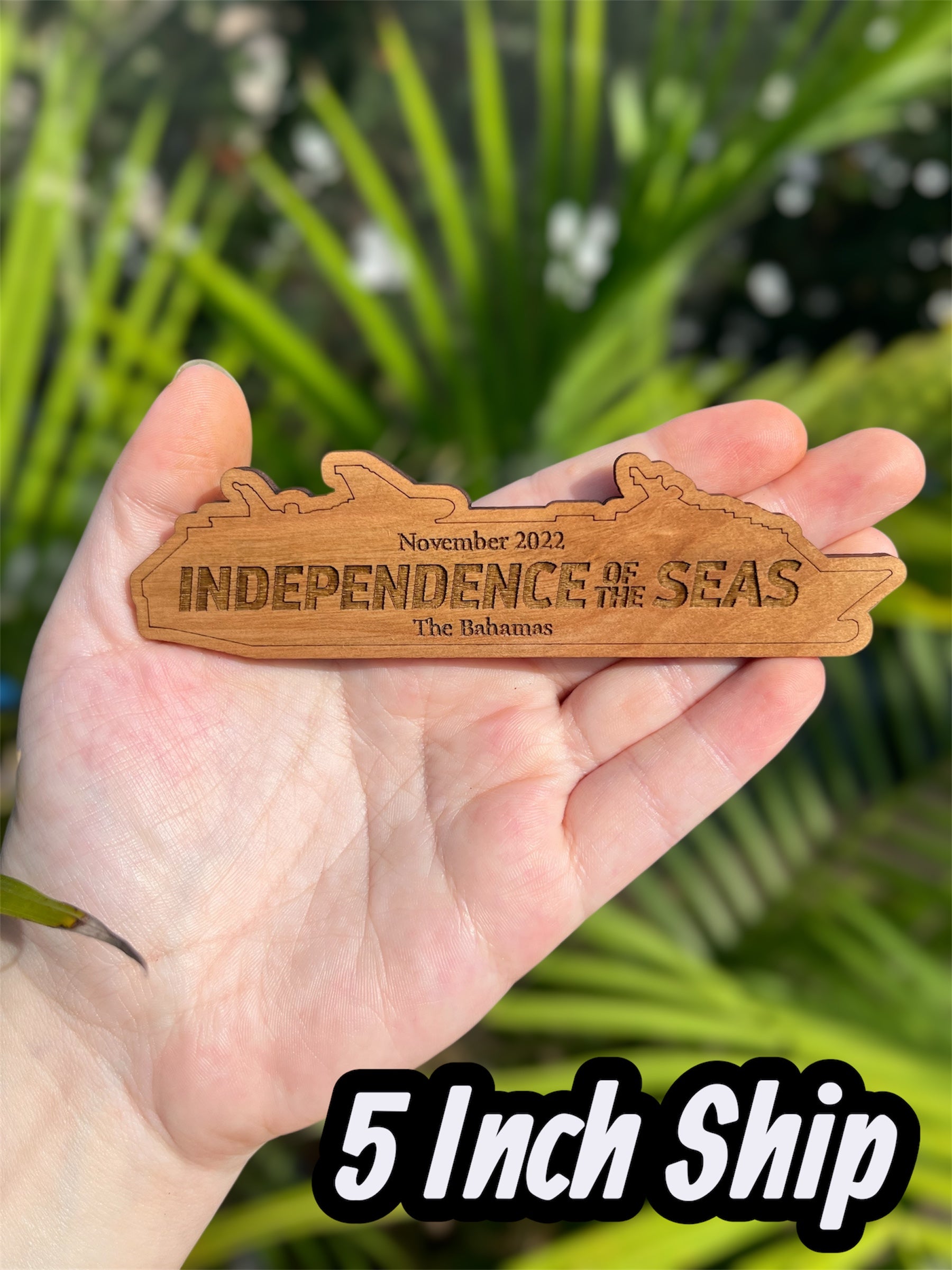 Wood Cruise Ship Magnet