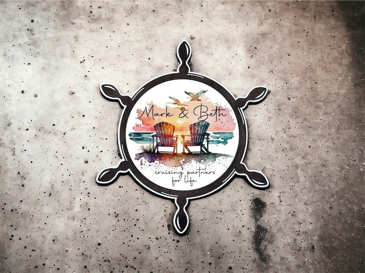 Beach Chair Shipwheel Magnet
