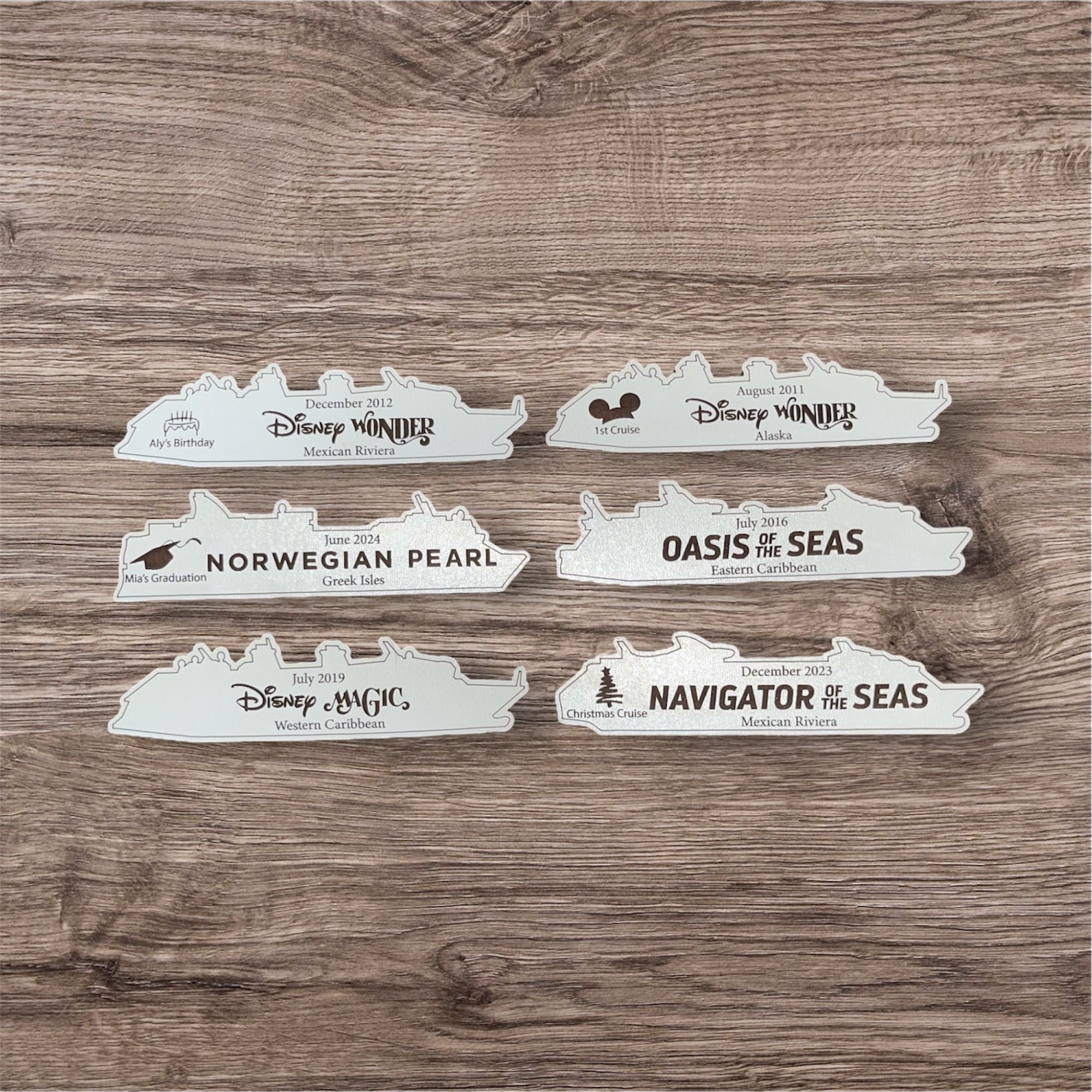 Wood Cruise Ship Magnet