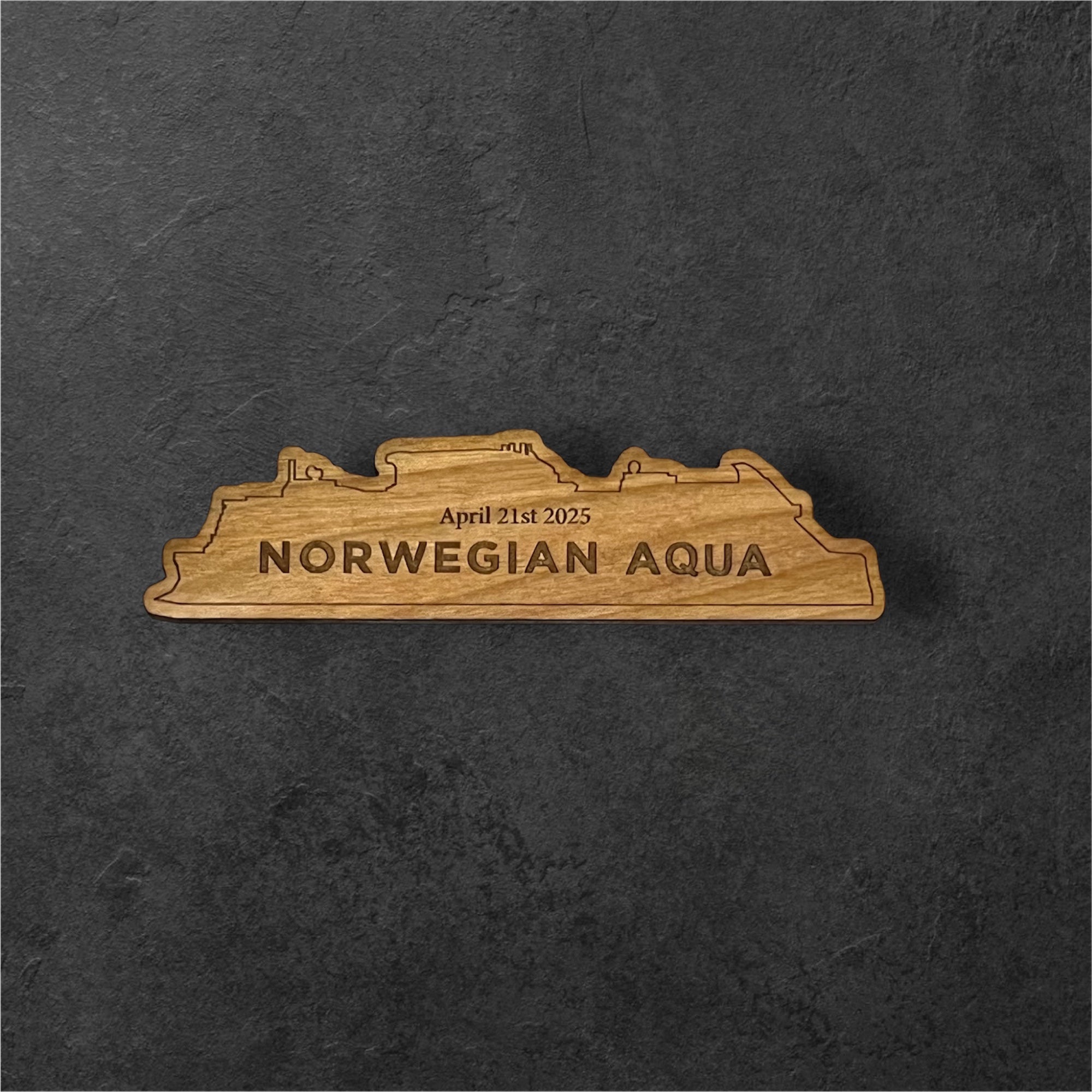 Wood Cruise Ship Magnet