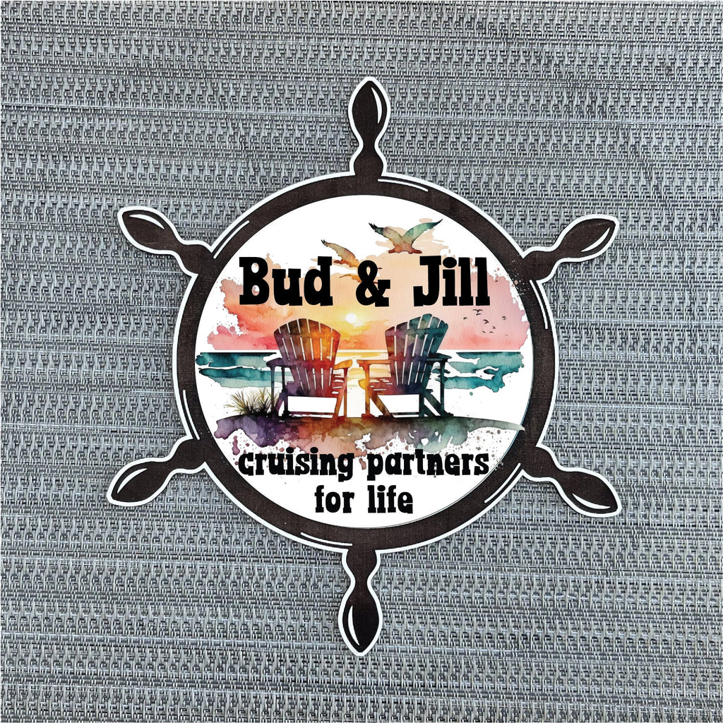 Beach Chair Shipwheel Magnet