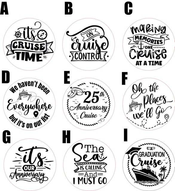 Ship Wheel & Anchor Cruise History Tracker with Interchangeable Center