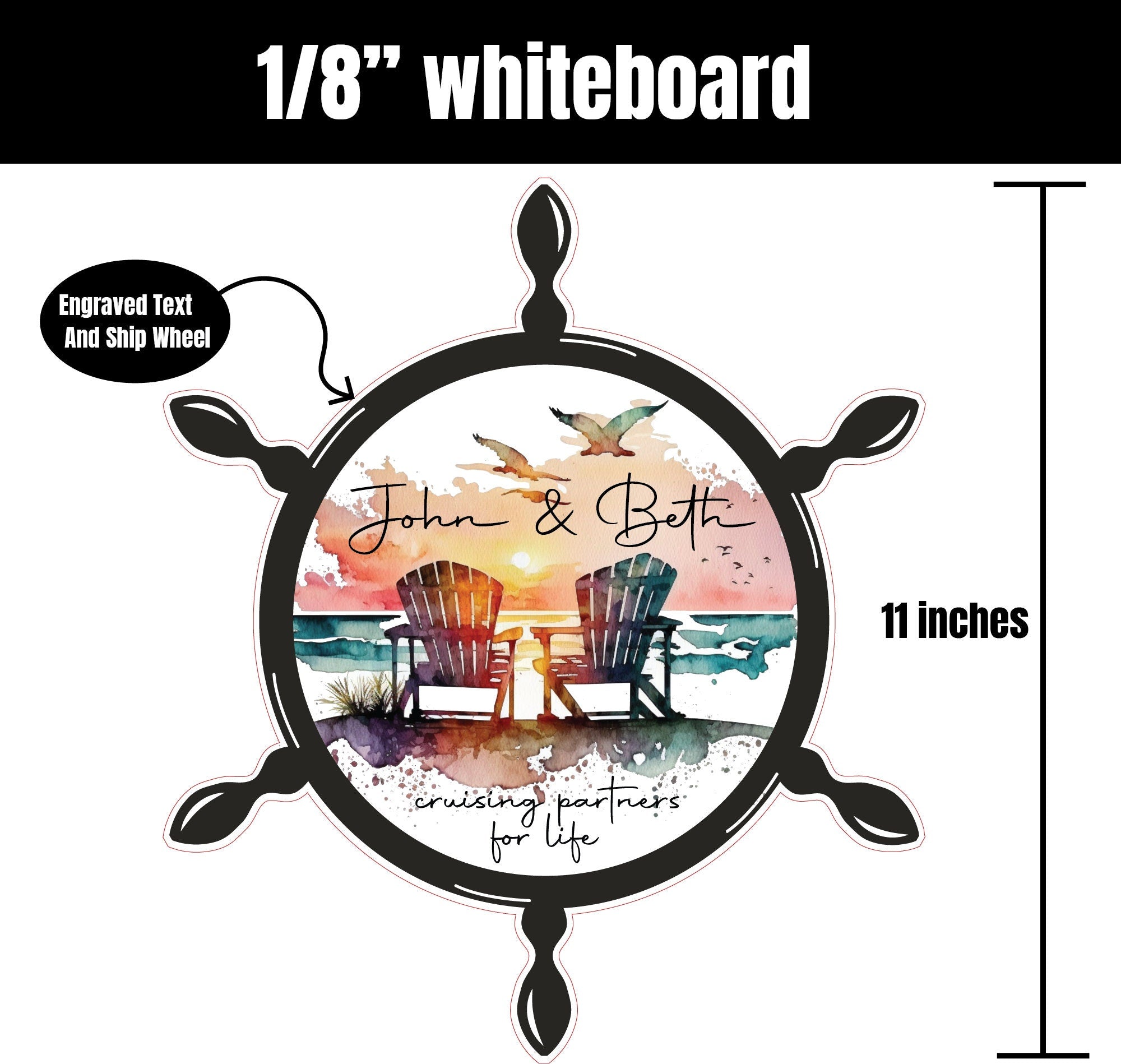 Beach Chair Shipwheel Magnet