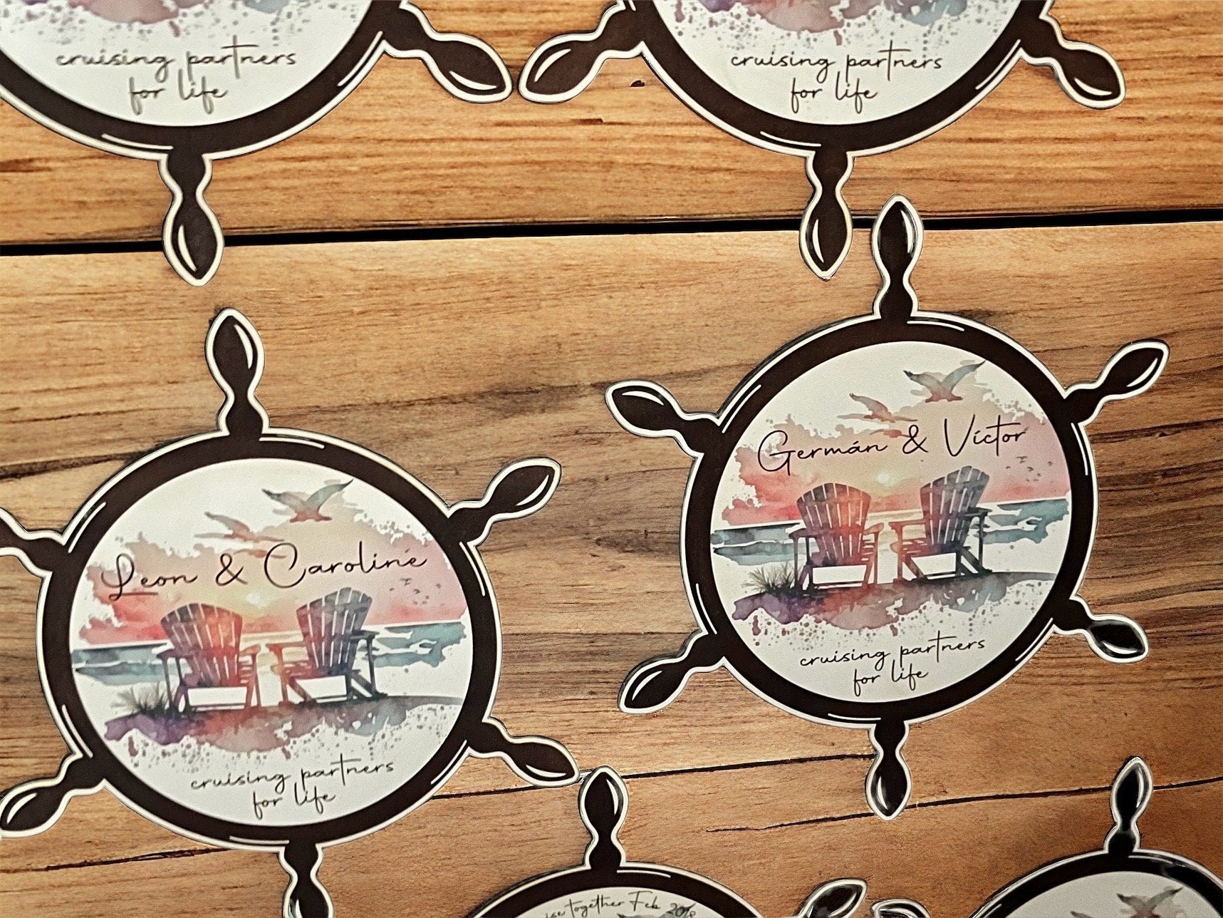 Beach Chair Shipwheel Magnet