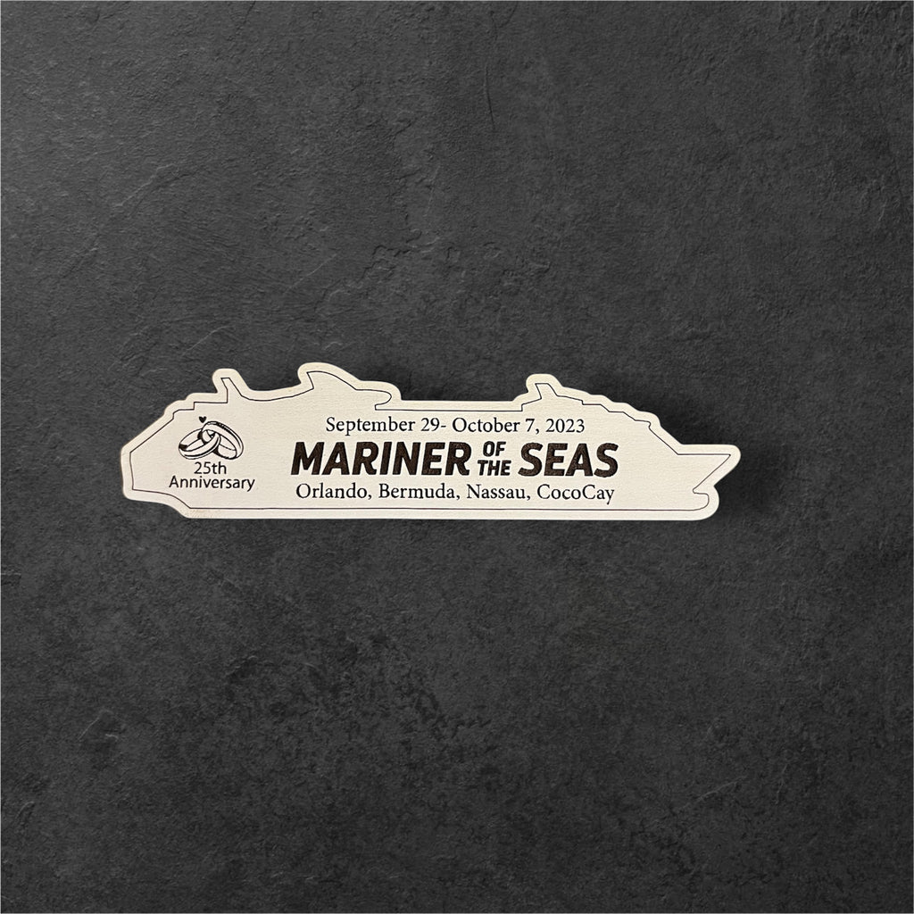 Wood Cruise Ship Magnet