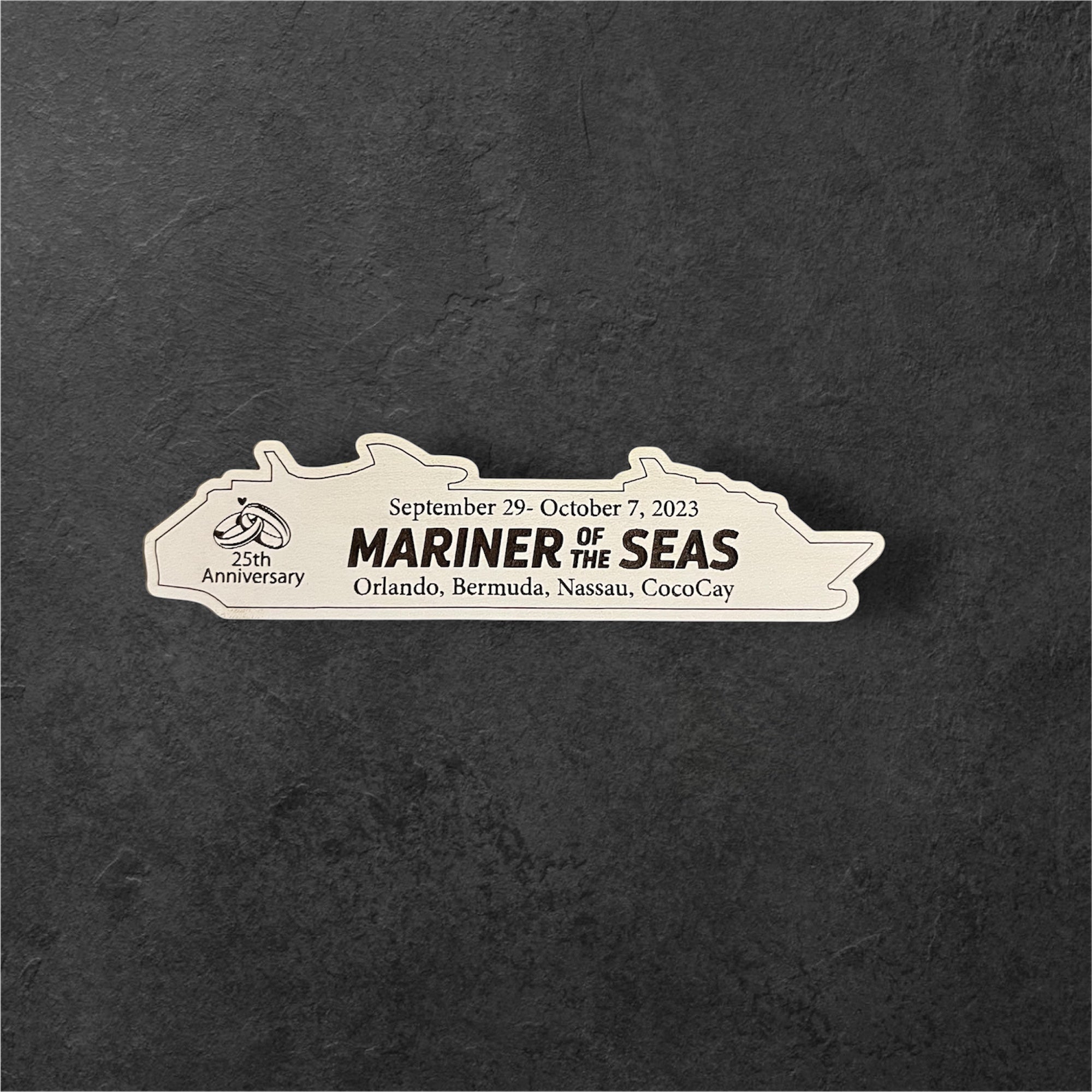 Wood Cruise Ship Magnet