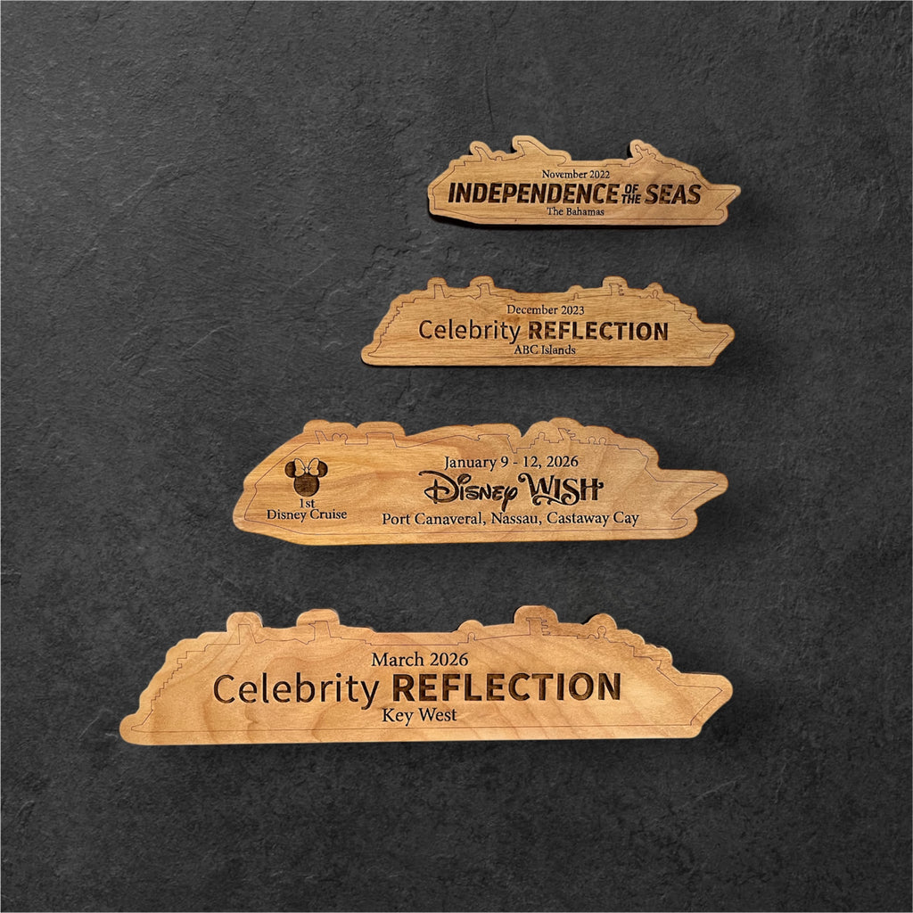 Wood Cruise Ship Magnet