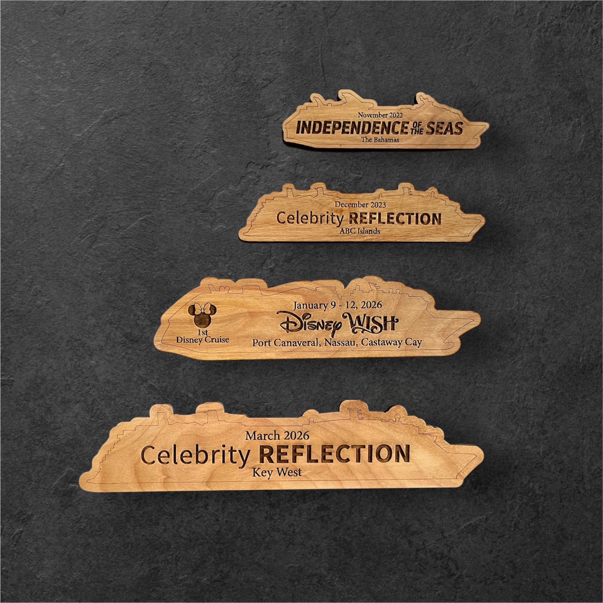 Wood Cruise Ship Magnet
