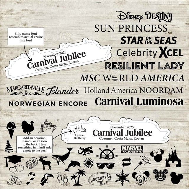 Wood Cruise Ship Magnet