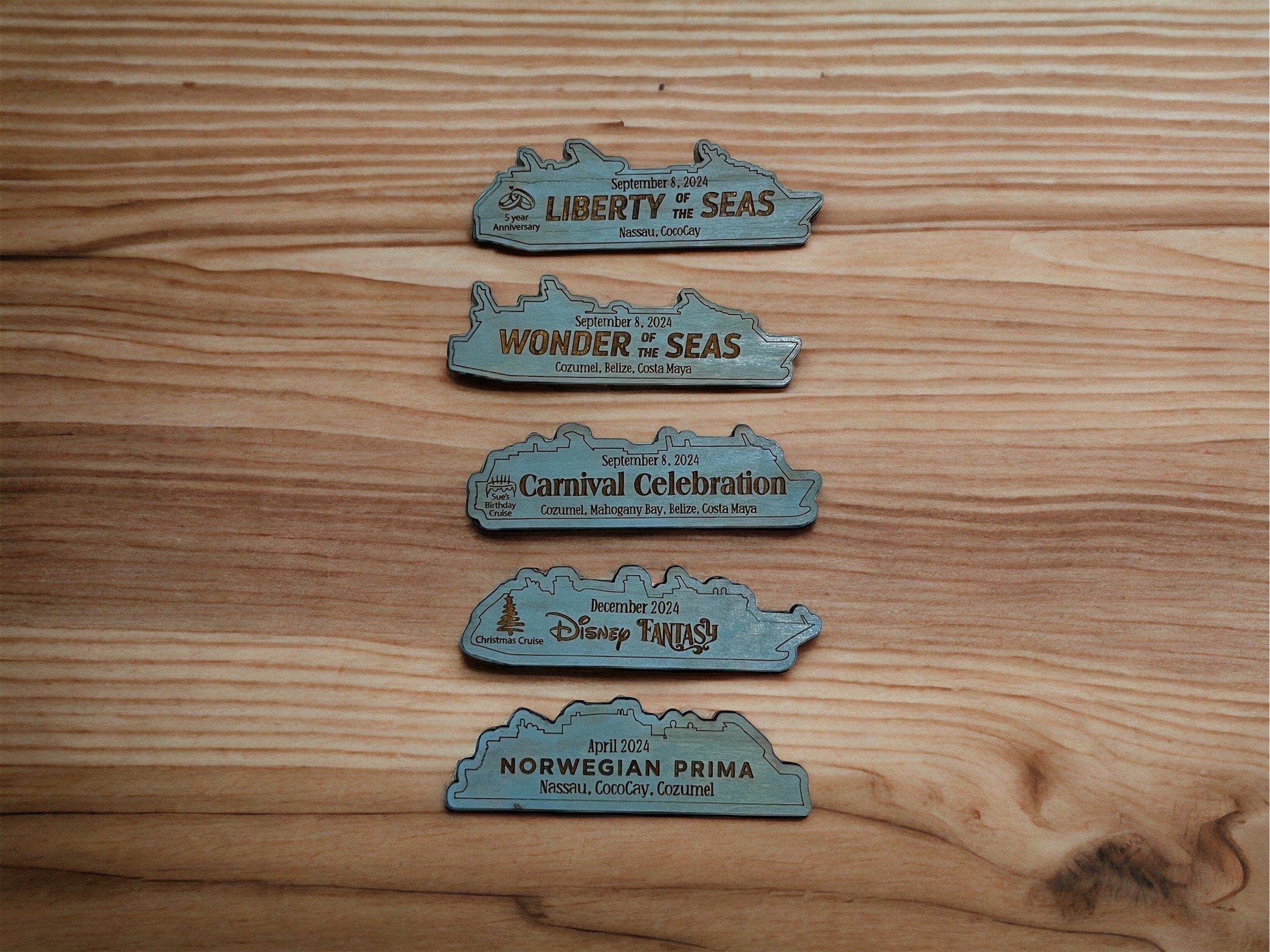 5 Inch Cruise Ship Magnet - Custom