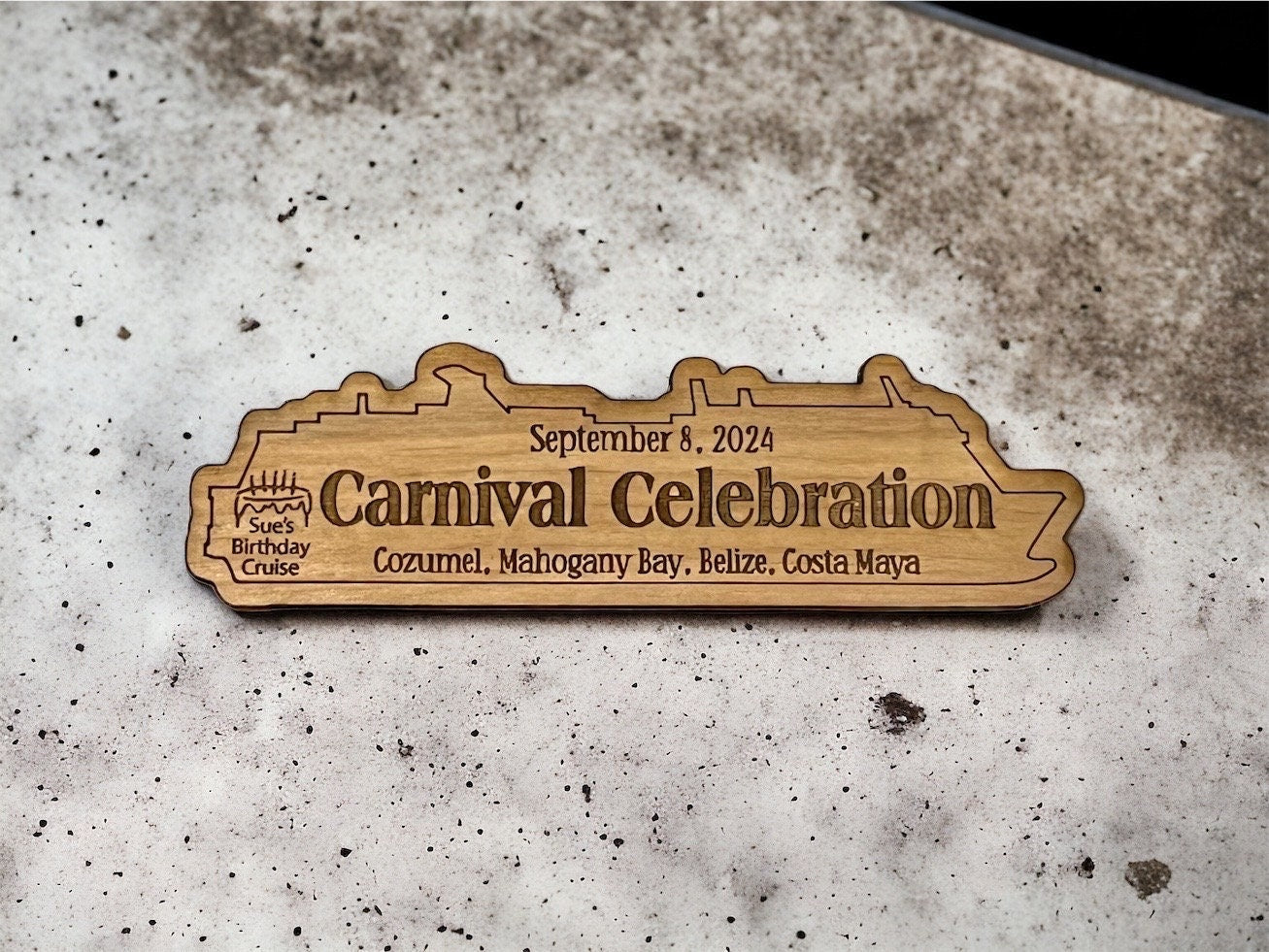 5 Inch Cruise Ship Magnet - Custom