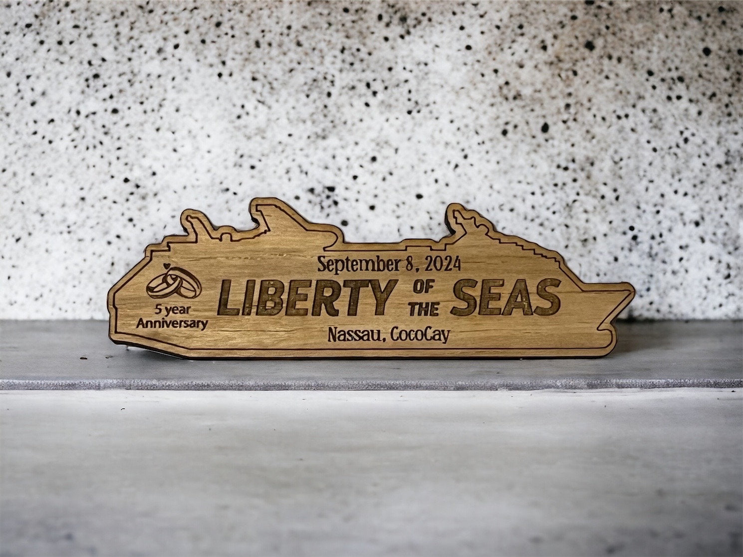 5 Inch Cruise Ship Magnet - Custom