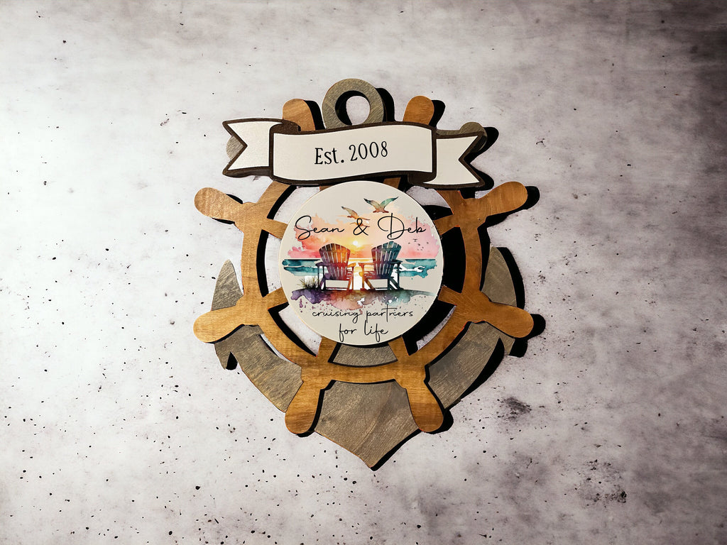 Wheel and Anchor Magnet with Interchangeable Center