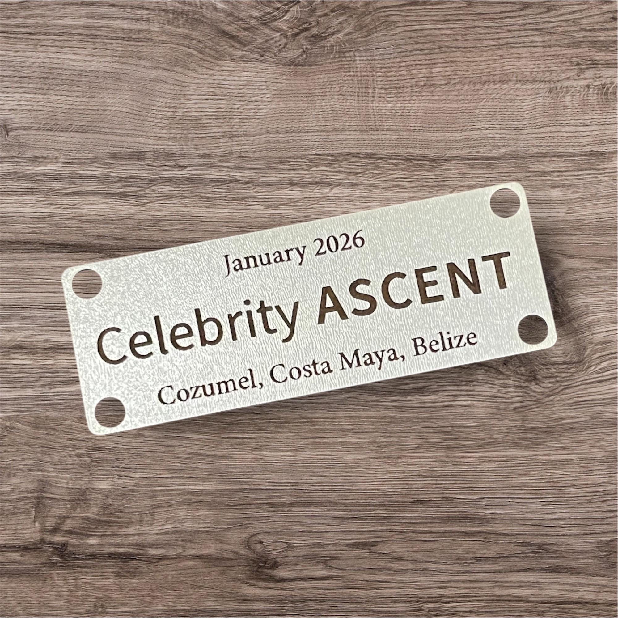Cruise Door Hanging Tag: Engraved Wood Cruise History Tracker Plaque