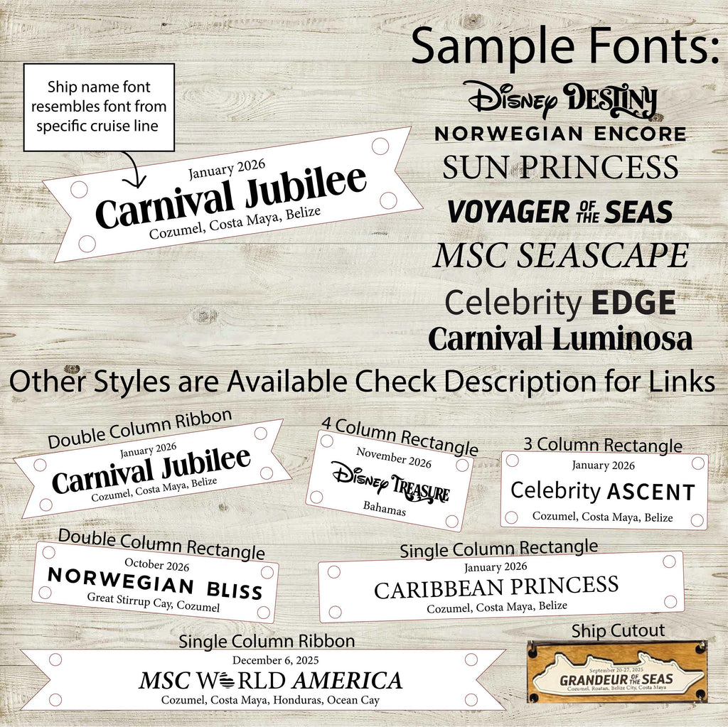 Ship Wheel & Anchor Cruise History Tracker with Interchangeable Center