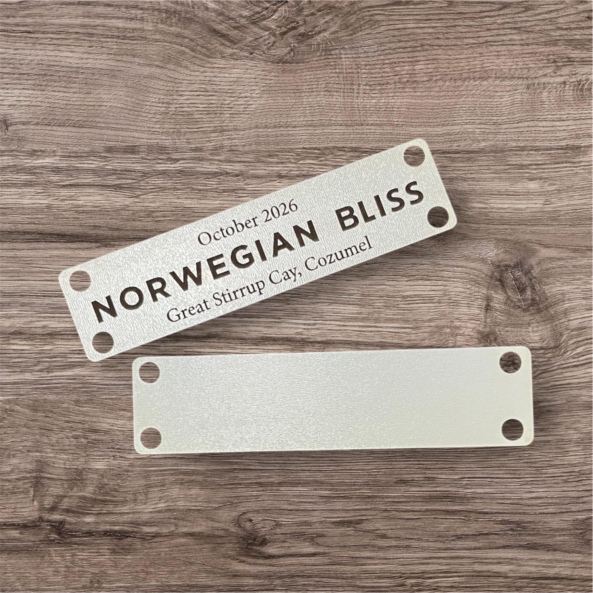 Cruise Door Hanging Tag: Engraved Wood Cruise History Tracker Plaque