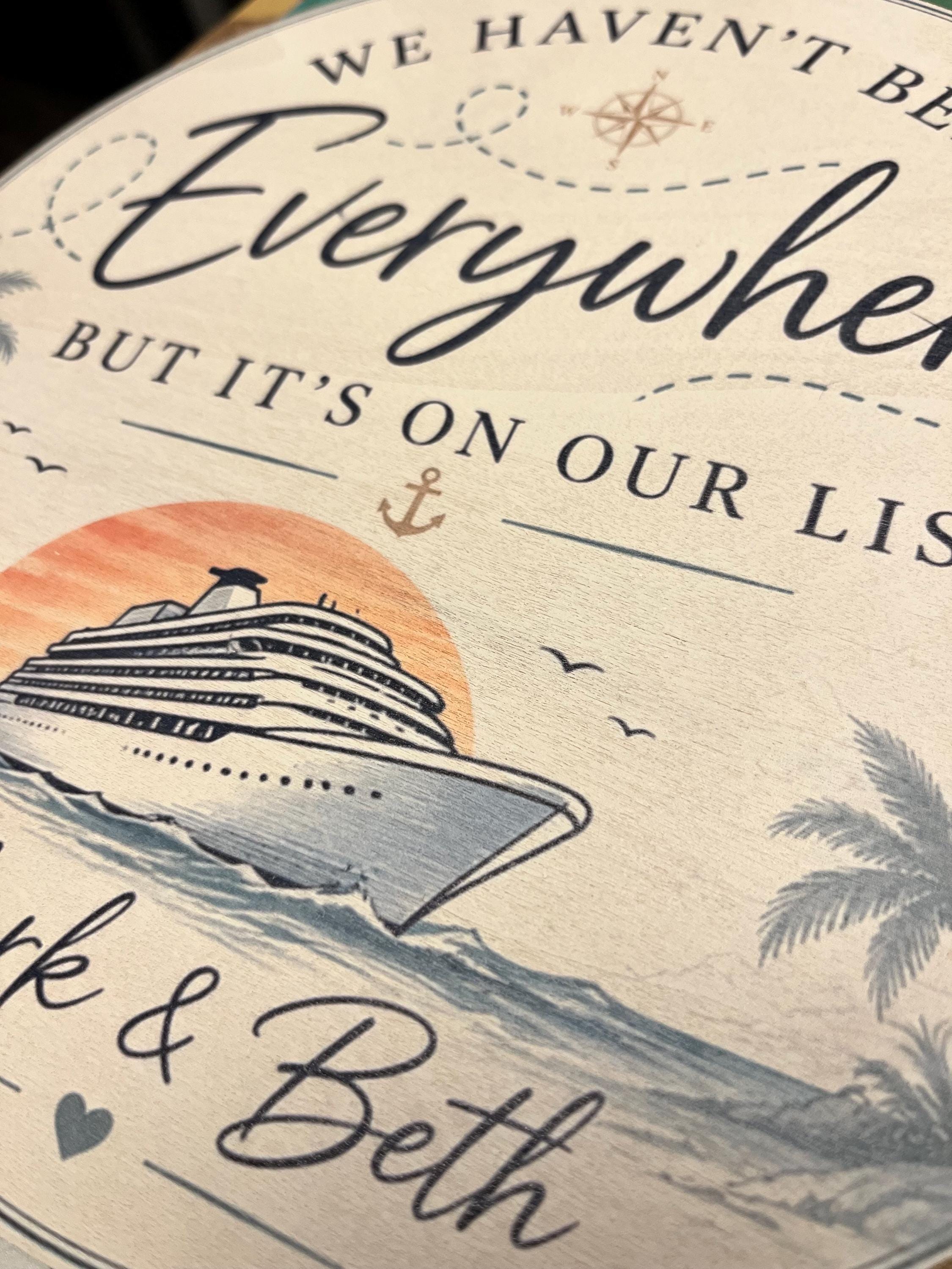 Rustic Coastal Couples Cruise Door Magnet