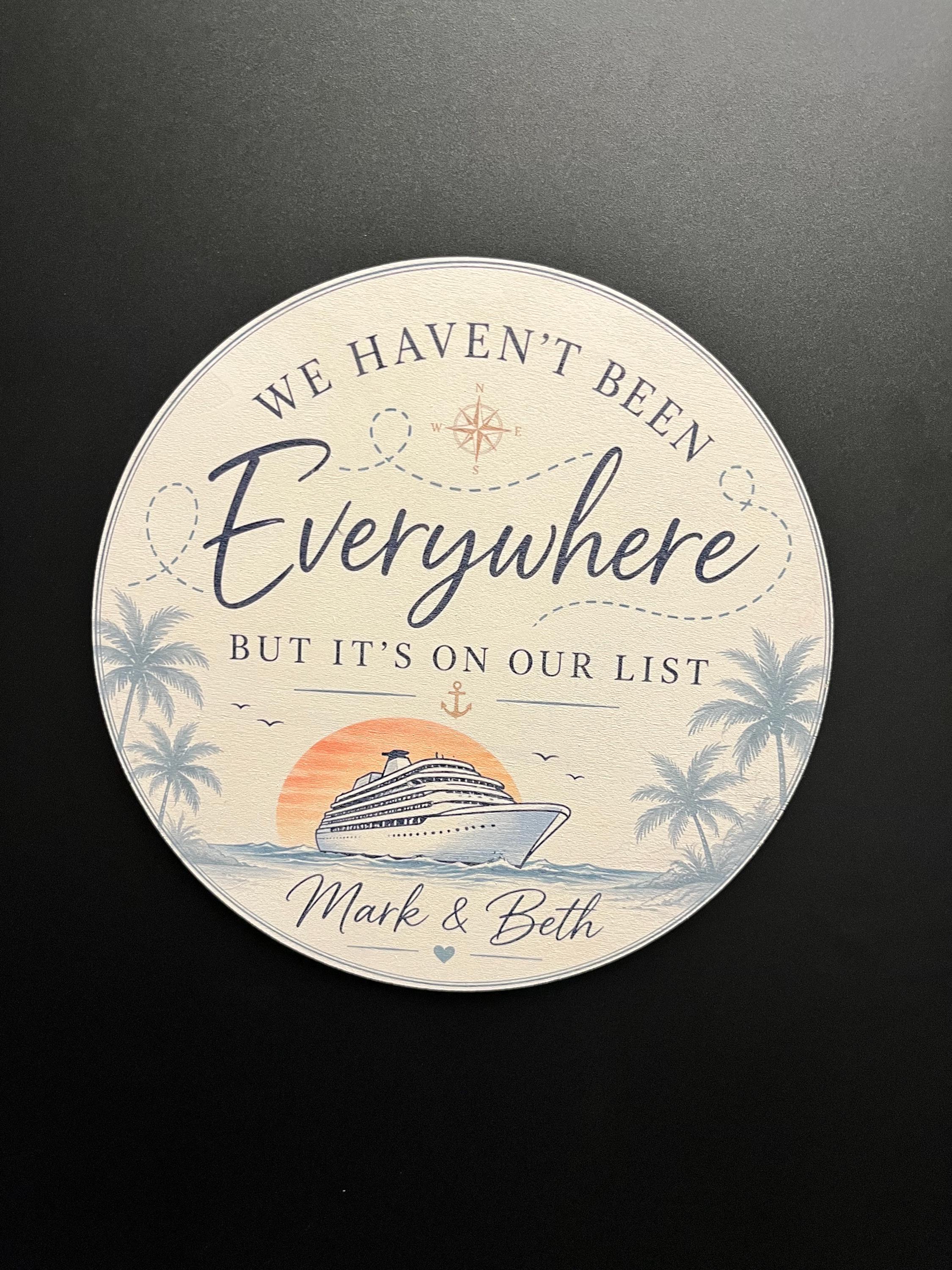 Rustic Coastal Couples Cruise Door Magnet