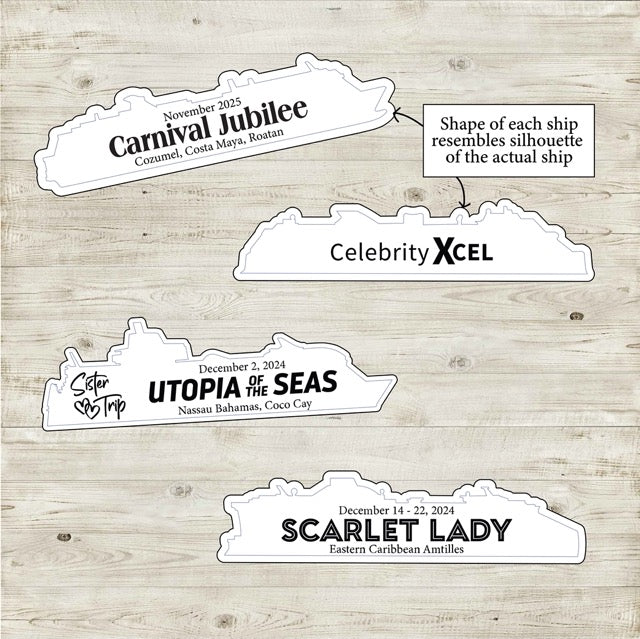 Wood Cruise Ship Magnet
